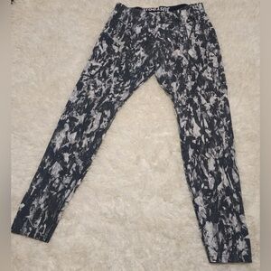 NIKE Women's Geometric Print Ankle Length Cotton Blend Leggings Size Large EUC